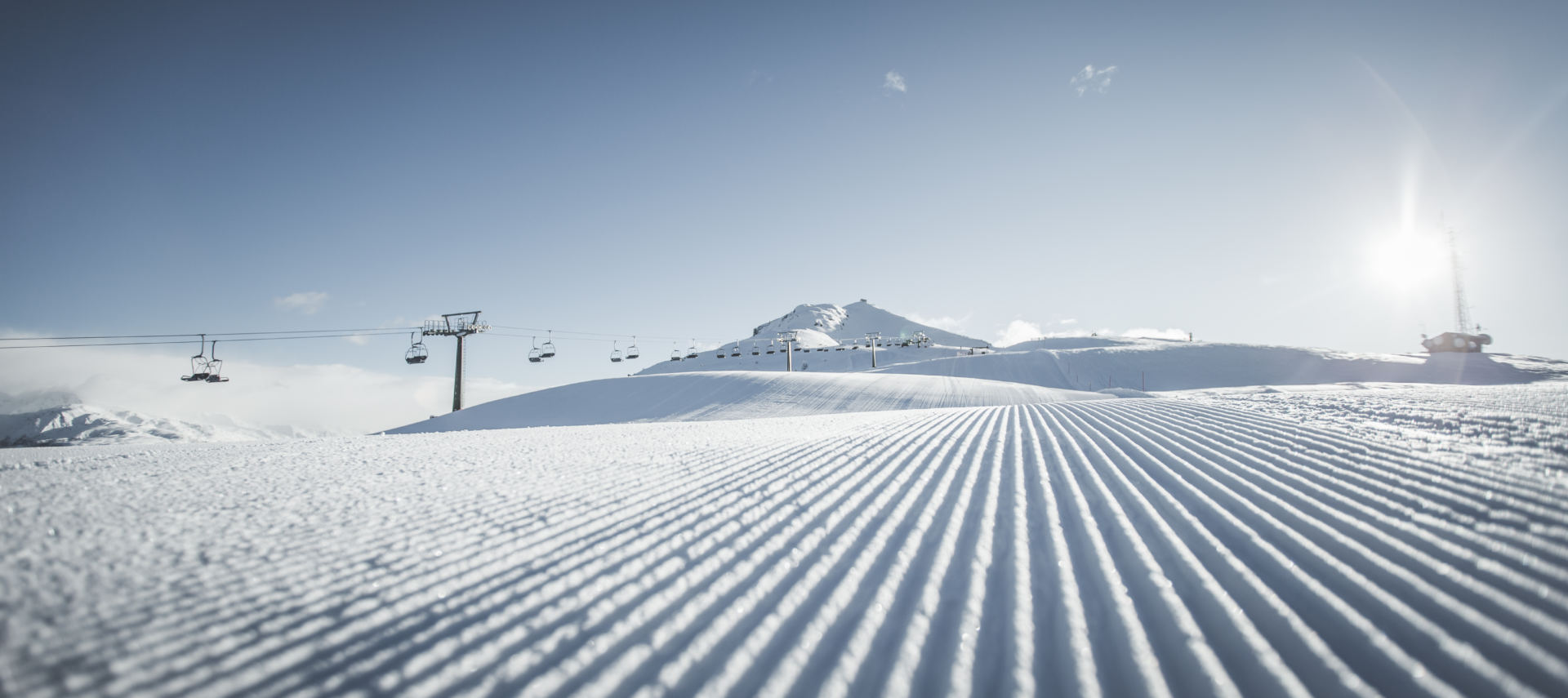 Skilift im Skigebiet 3 Zinnen im Winter